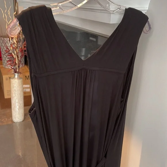 Athleta Black Windward Wrap Dress Sleeveless - Picture 5 of 8
